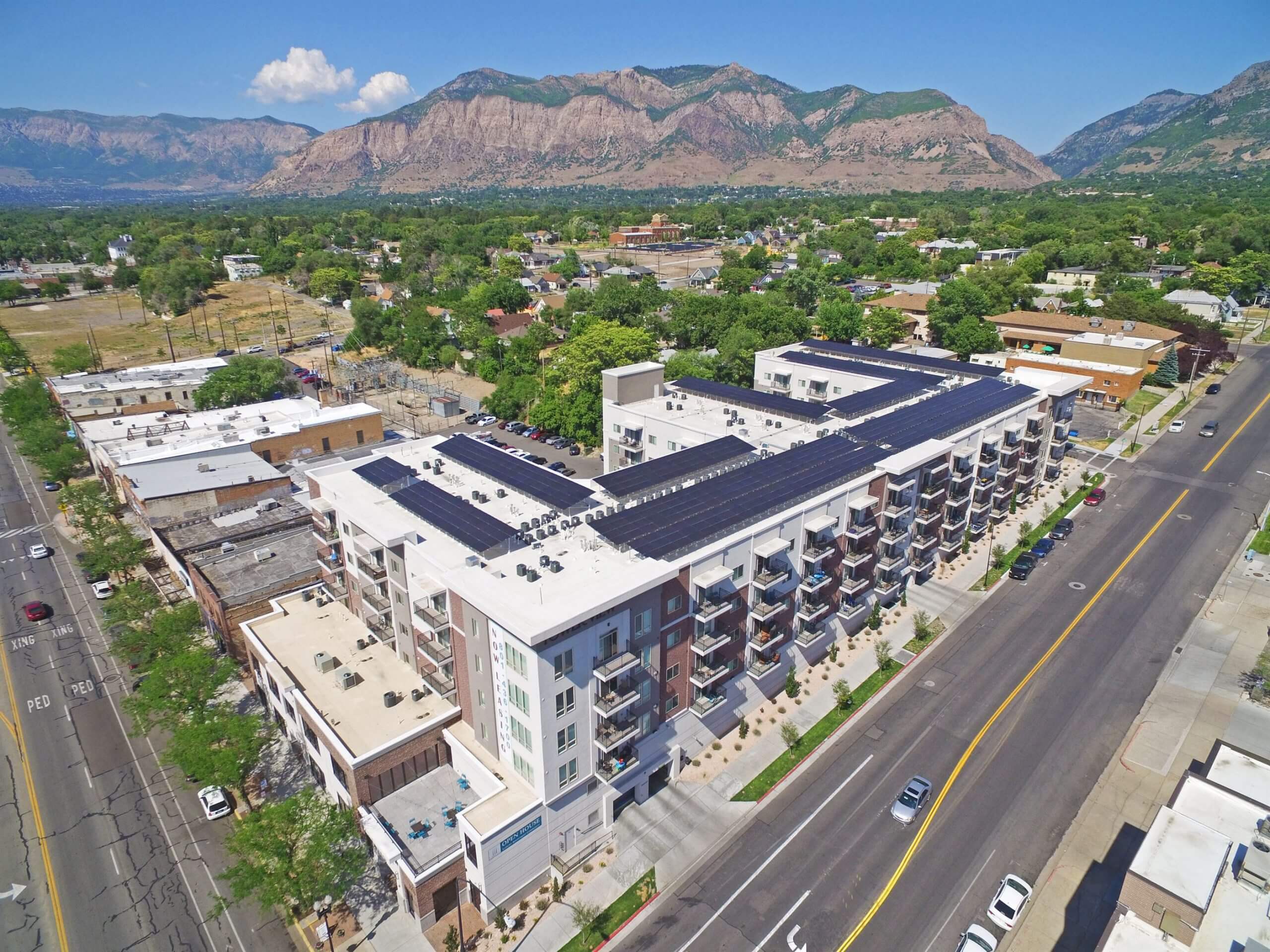 condominium with solar panel system